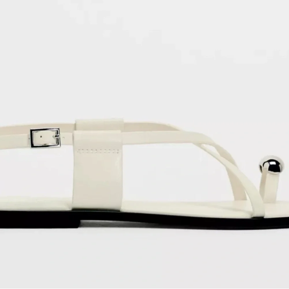 ZARA Women's Cream Sandals 9 - Picture 3 of 7